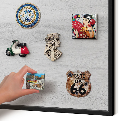 Panou magnetic mural decorativ cadru negru Structură din lemn