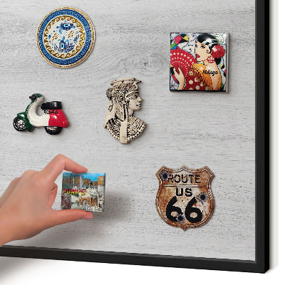 Panou magnetic mural decorativ cadru negru Structură din lemn