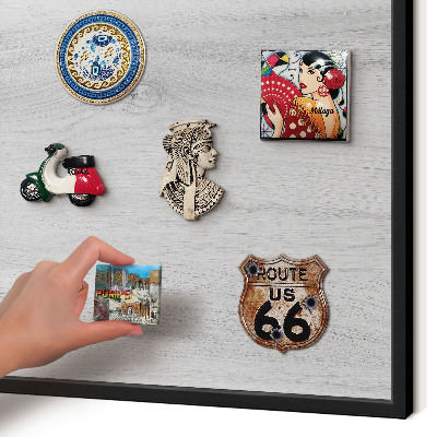 Panou magnetic mural decorativ cadru negru Structură din lemn