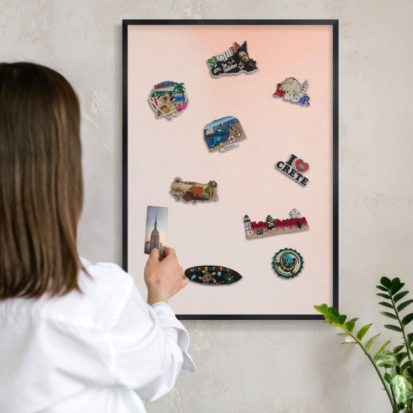 Panou magnetic mural decorativ cadru negru Farmec pastelat