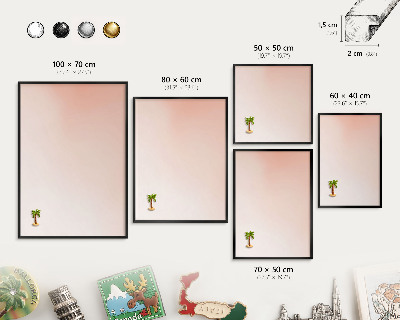 Panou magnetic mural decorativ cadru negru Farmec pastelat