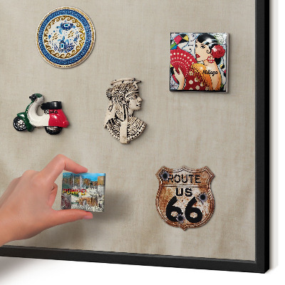 Panou magnetic mural decorativ cadru negru Bej calm