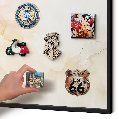 Panou magnetic mural decorativ cadru negru Pace pastelată