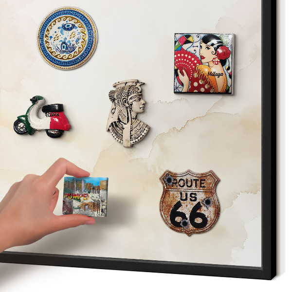 Panou magnetic mural decorativ cadru negru Pace pastelată