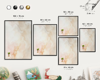 Panou magnetic mural decorativ cadru negru Pace pastelată