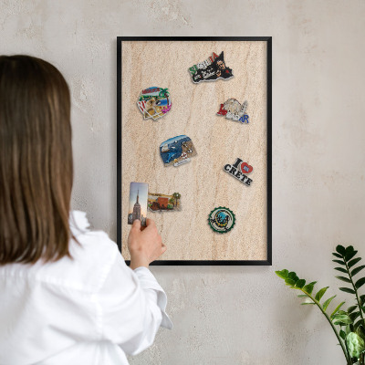 Panou magnetic mural decorativ cadru negru Eleganță naturală