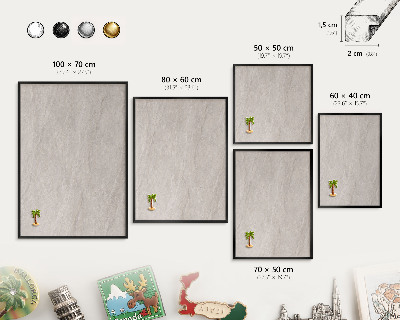 Panou magnetic mural decorativ cadru negru Eleganță delicată