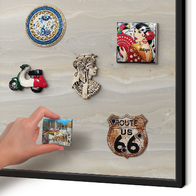 Panou magnetic mural decorativ cadru negru Textură de marmură