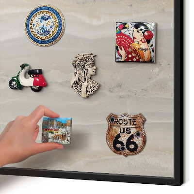 Panou magnetic mural decorativ cadru negru Textură de marmură