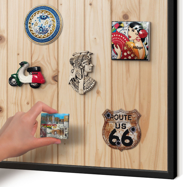 Panou magnetic mural decorativ cadru negru Model din lemn