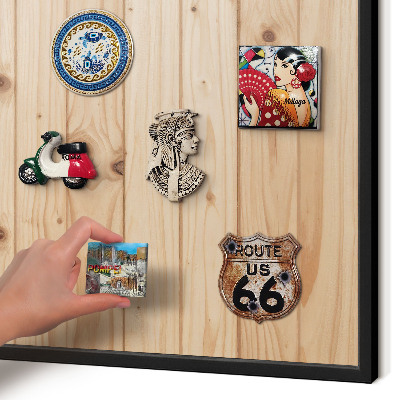 Panou magnetic mural decorativ cadru negru Model din lemn