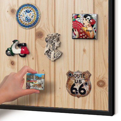 Panou magnetic mural decorativ cadru negru Model din lemn