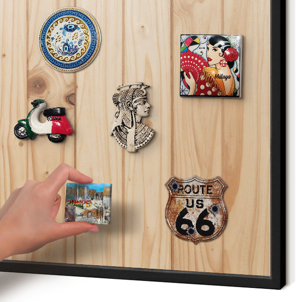 Panou magnetic mural decorativ cadru negru Model din lemn