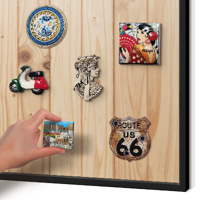 Panou magnetic mural decorativ cadru negru Model din lemn