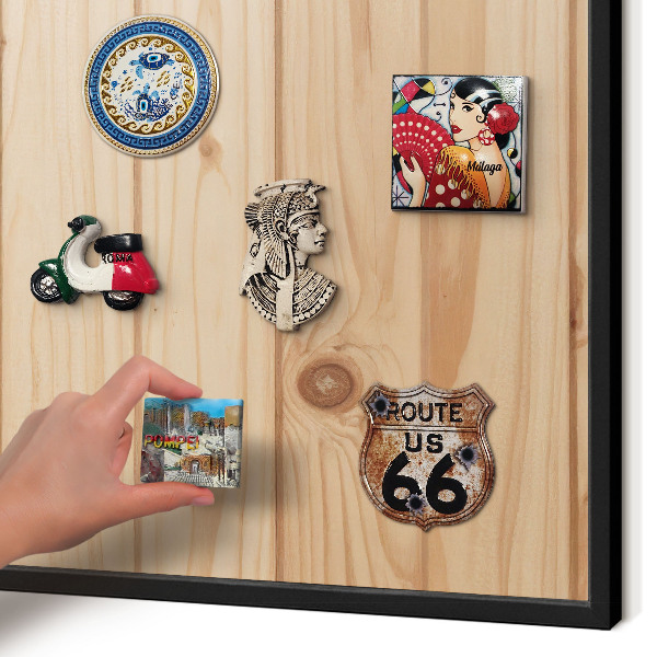Panou magnetic mural decorativ cadru negru Model din lemn