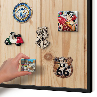 Panou magnetic mural decorativ cadru negru Model din lemn