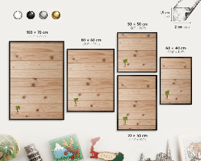 Panou magnetic mural decorativ cadru negru Model din lemn