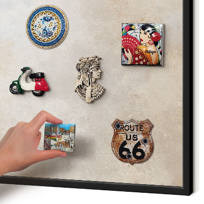 Panou magnetic mural decorativ cadru negru Fundal neutru