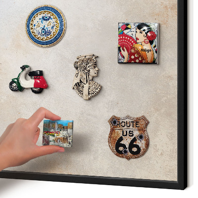 Panou magnetic mural decorativ cadru negru Fundal neutru