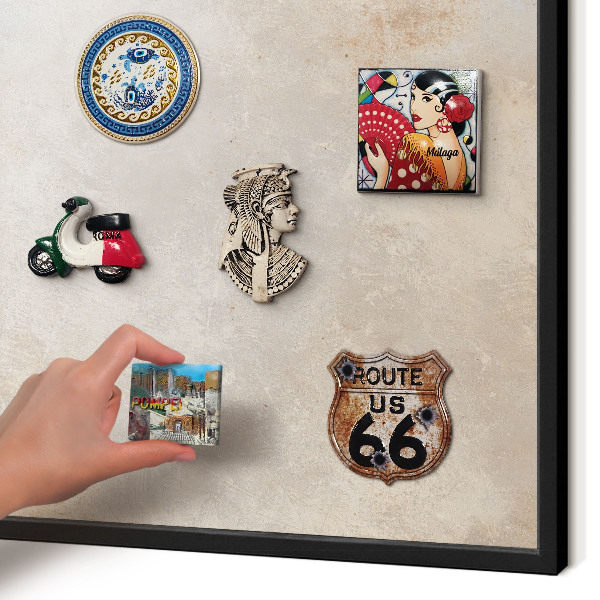 Panou magnetic mural decorativ cadru negru Fundal neutru