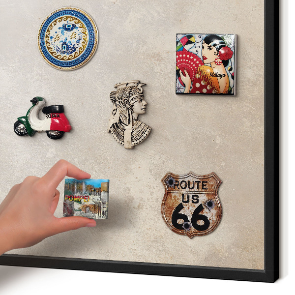 Panou magnetic mural decorativ cadru negru Fundal neutru