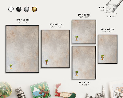 Panou magnetic mural decorativ cadru negru Fundal neutru