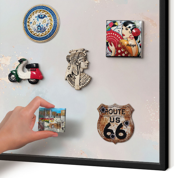 Panou magnetic mural decorativ cadru negru Armonie pastelată