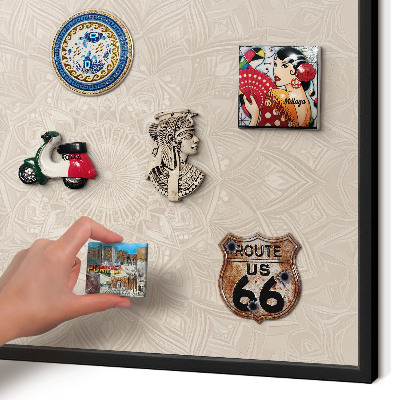 Panou magnetic mural decorativ cadru negru Mandala decorativă