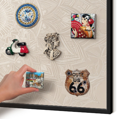 Panou magnetic mural decorativ cadru negru Mandala decorativă