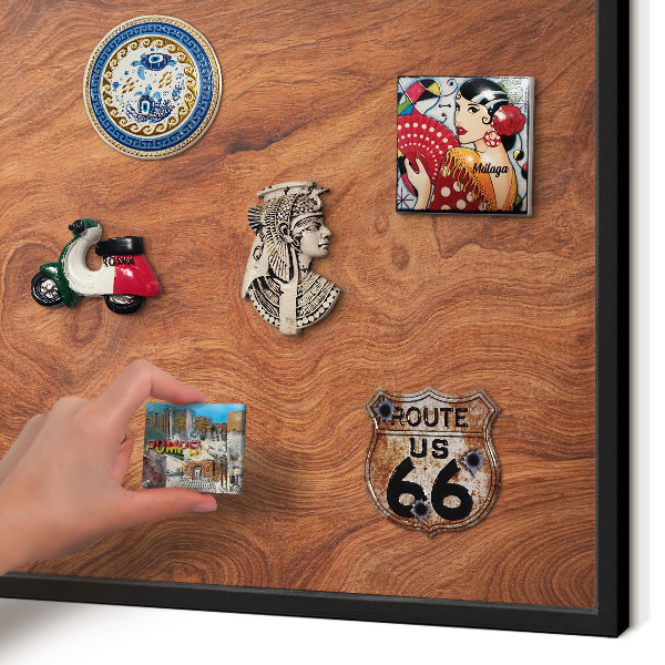 Panou magnetic mural decorativ cadru negru Fibre de lemn