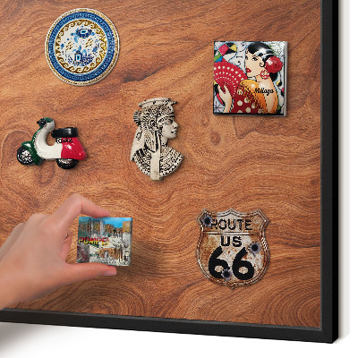 Panou magnetic mural decorativ cadru negru Fibre de lemn