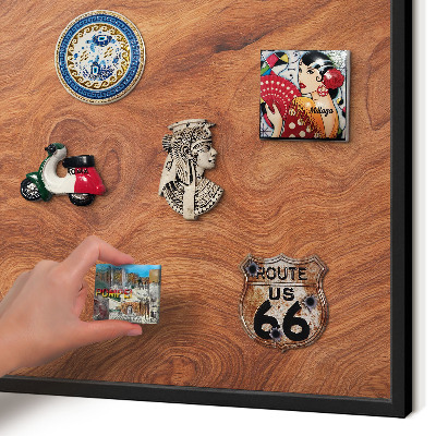 Panou magnetic mural decorativ cadru negru Fibre de lemn