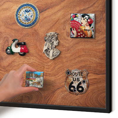 Panou magnetic mural decorativ cadru negru Fibre de lemn