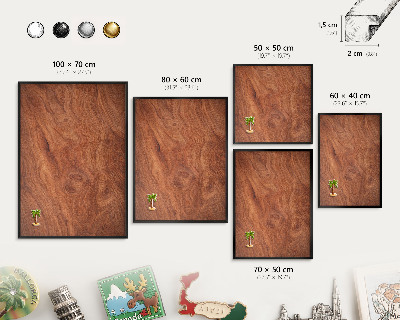 Panou magnetic mural decorativ cadru negru Fibre de lemn
