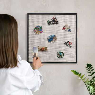 Panou magnetic mural decorativ cadru negru Eleganță subtilă