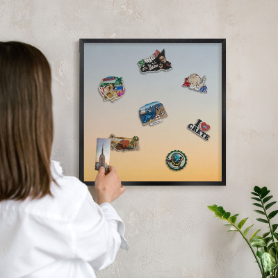 Panou magnetic mural decorativ cadru negru Gradient pastel