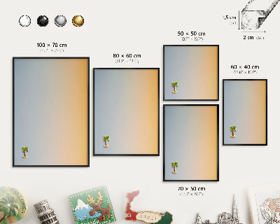 Panou magnetic mural decorativ cadru negru Gradient pastel