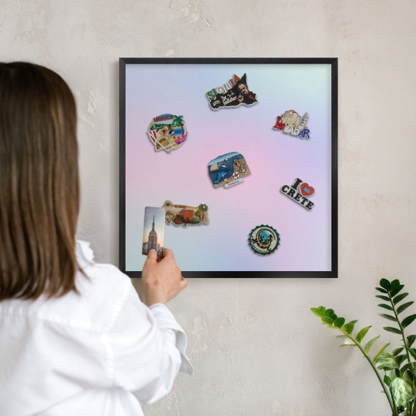 Panou magnetic mural decorativ cadru negru Gradient pastel