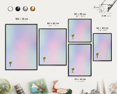 Panou magnetic mural decorativ cadru negru Gradient pastel