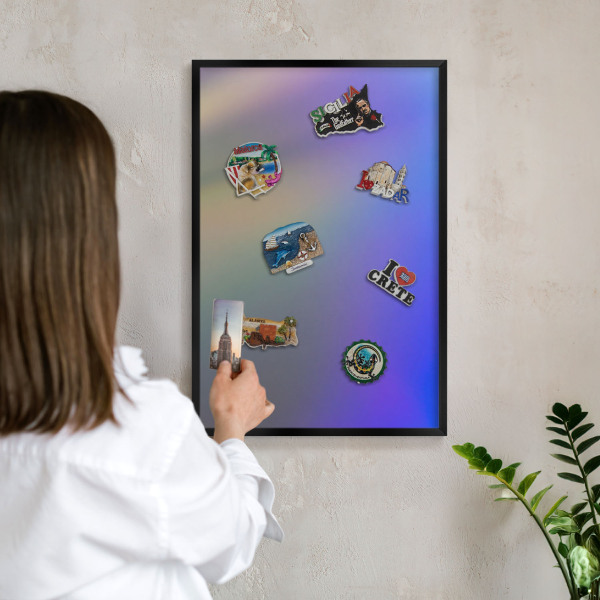 Panou magnetic mural decorativ cadru negru Gradient subtil