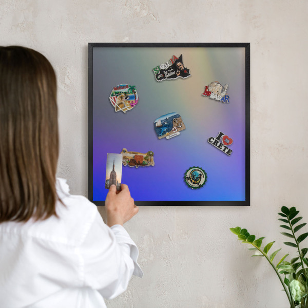Panou magnetic mural decorativ cadru negru Gradient subtil