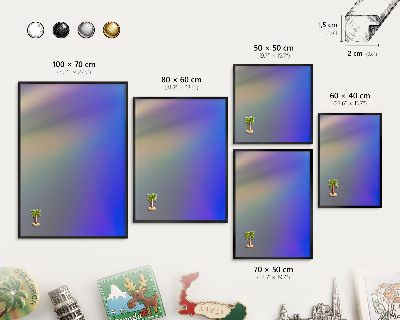 Panou magnetic mural decorativ cadru negru Gradient subtil