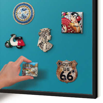 Panou magnetic mural decorativ cadru negru Turcoaz rece