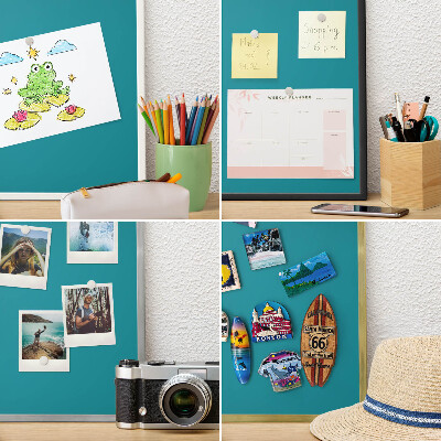 Panou magnetic mural decorativ cadru negru Turcoaz rece