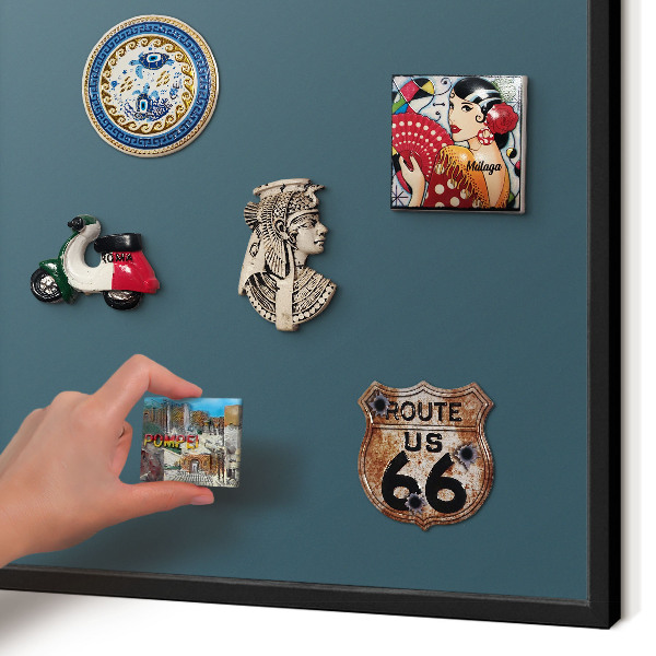 Panou magnetic mural decorativ cadru negru Turcoaz închis