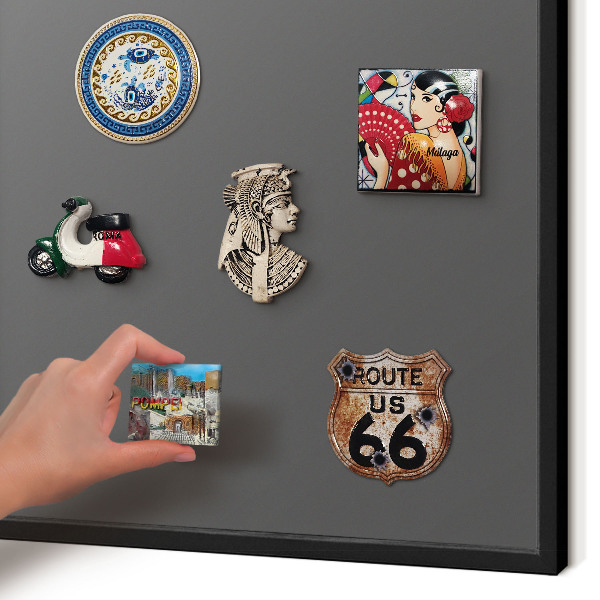 Panou magnetic mural decorativ cadru negru Gri închis
