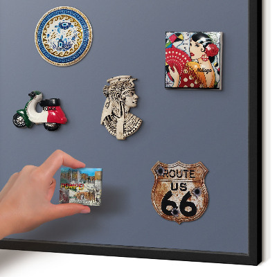 Panou magnetic mural decorativ cadru negru Gri rece