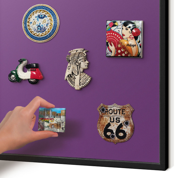 Panou magnetic mural decorativ cadru negru Violet puternic
