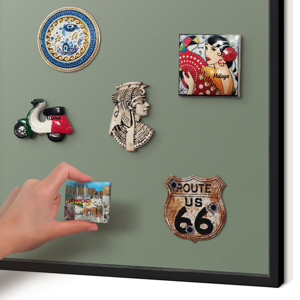 Panou magnetic mural decorativ cadru negru Salvie neagră