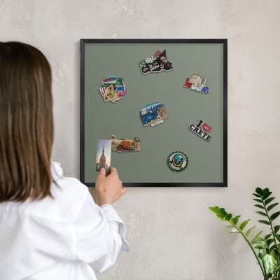 Panou magnetic mural decorativ cadru negru Salvie neagră